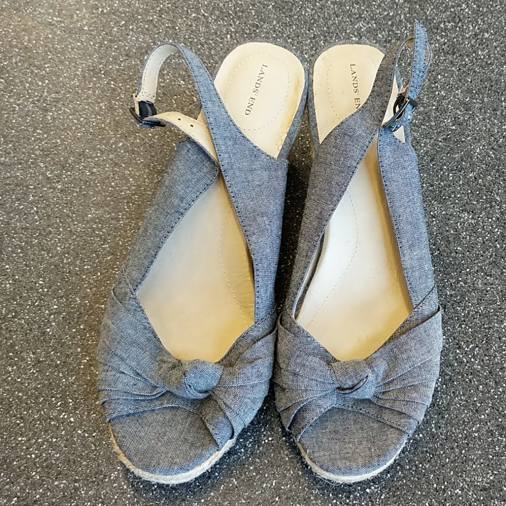 Lands End Espadrille Wedge
